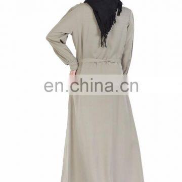 OEM Women Grey Long Dubai Abaya Fabric,abaya Kaftan Dubai,abaya Kaftan Dubai photo-2