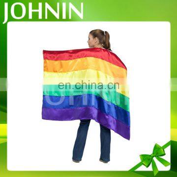 high quality fashion design gay pride 3*5ft rainbow printing body flag