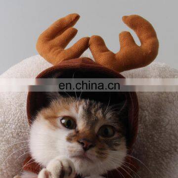 reindeer antlers plush pet dog cat costume hat