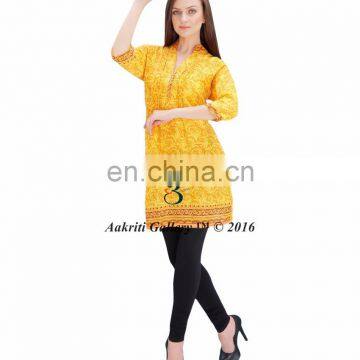 Indian Cottton Women Maxi Dress Indian Kurti Yoga ladies stylish dresses