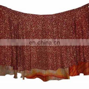 Authentic Manufacturer of Vintage Silk Saree Sari Wrap round Skirt Long Length