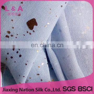 100% Polyester Infinity Scarf Bule Hot Stamping Scarf photo-3