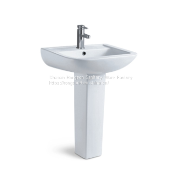 Competitive price bathroom ceramic cheap wash basin sink with durable pedestal