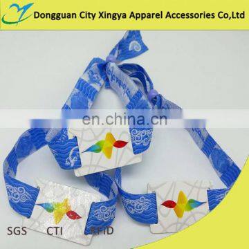 cheap custom rfid wristband woven bracelet for access control