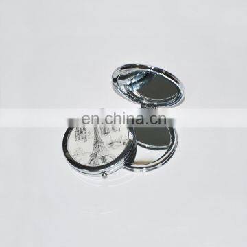 power folding mirror,folding makeup mirror,metal cosmetic mirror