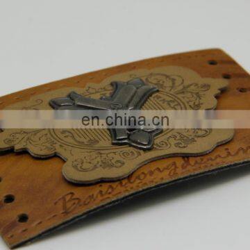 stylish pu leather badge for garment leather patch for jeans