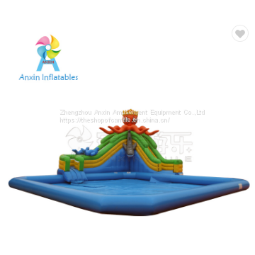 Most Popular PVC Blow up kids mobile inflatable octopus water slide amusement park for sale