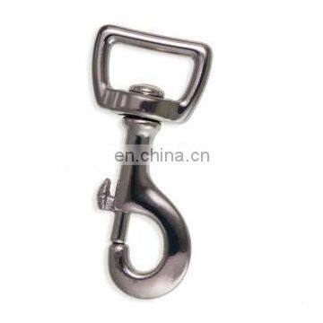 Malleable swivel rectangle bolt snap hook for dog leash