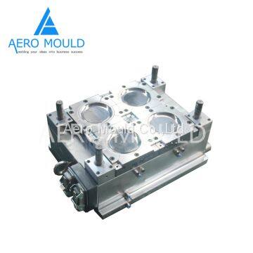 4-cavity disposable container plate injection mold