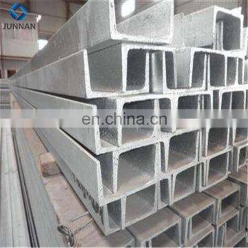 standard length 6M 9M 12M of c channel u profile steel beam sizes channel steel