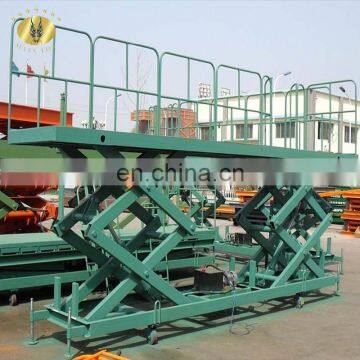 7LSJG Jinan SevenLift plywood large hydraulic double scissors lift table