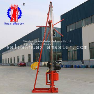 Supply small rock sampling drilling machine gasoline engine power geological core drilling machine with winch two speed shift