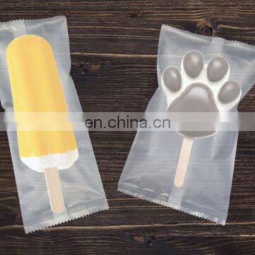 Scrub ice cream popsicle bag with heat seal for leisure food like biscuit and sugar dried fruit