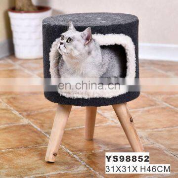 Manufacture Sale Customized Wooden Cat Tree Scratching Post