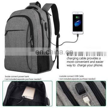 Travel Laptop Backpack, Business Anti Theft Slim Durable Computer Bag With USB Charging Port