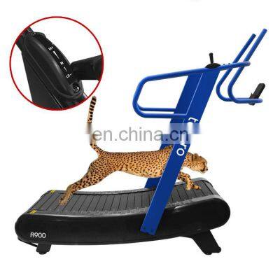 Curved treadmill & air runner low carbon treadmill running machine multi commercial gym equipment from China