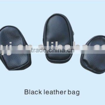 black leather bag