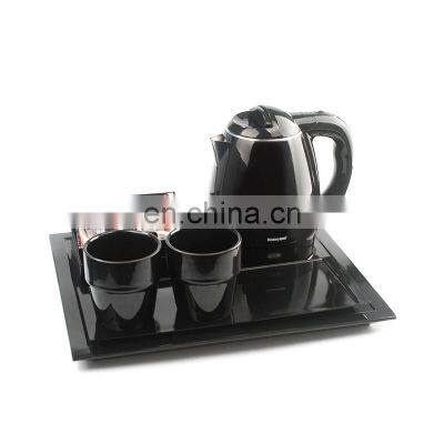 hotel products /Hotel supply and restaurant supplies electric kettle with tray set for hotel guest room