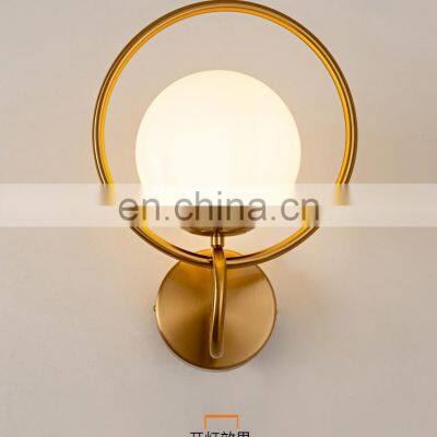 Minimalist Nordic Single Heads Metal Golden Wall Lights Decorative Room Lighting Wall Lamps