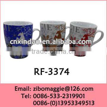 Hot Sale White Ceramic Wholesle Water Mugs for Christmas Gift Drinking Mug