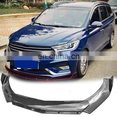 Honghang Manufacture Carbon Fiber Universal Type C Front Lip Bumper Diffuser Protector For All Car