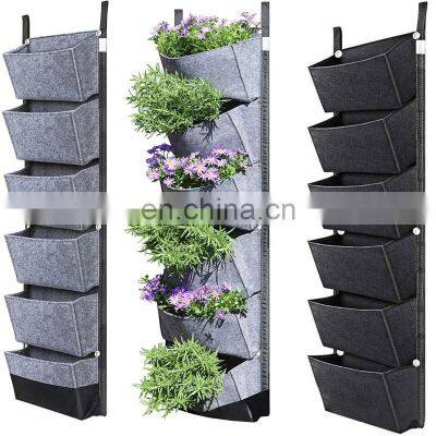 New Greening Black Plant Non-Woven Wholesale Hanging Vertical Support Garden Fabric Felt Grow Bags photo-3