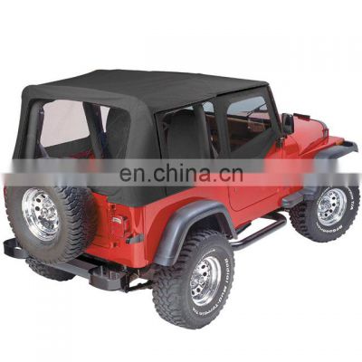 Soft Top with Tinted Windows with Door skins for 88-95 Jeep Wrangler YJ