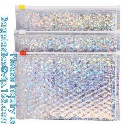 Recyclable Reusable PE Bubble Zipper Bag Slider Bag For Cosmetic Lash Goods Package US Free Shipping Cosmetic Makeup photo-5