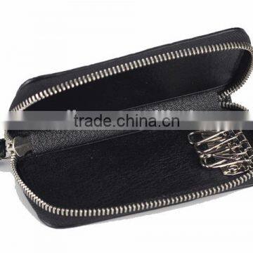 Luxury Crocodile Skin and Sheep Leather Compact Key Case Car Key Holder Organizer Bag photo-5