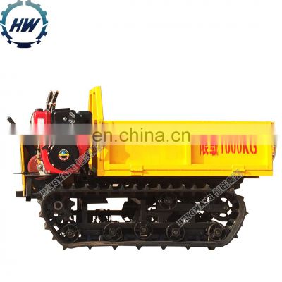 Diesel engine 1ton crawler rubber palmery mini dumper