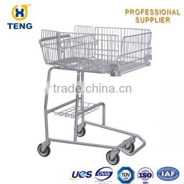 US00B Pull Along Shopping Trolley With Four Wheels and Tray