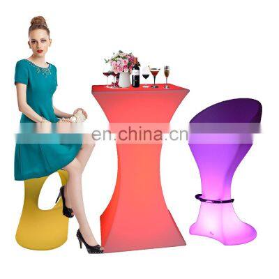 moon shape bar chair /Rechargeable rgb colors glow night club furniture chair illuminated led fancy Bar Furniture Sets