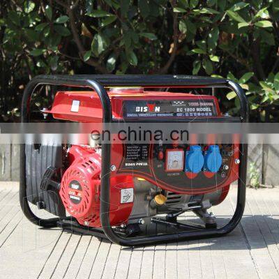 Bison China 1Kw 50Hz 220V Dc Low Rpm Electric Mini Power Gas Gasoline Generator