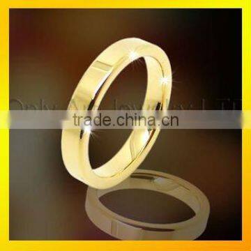 luxury gold plated tungsten ring wedding jewelry