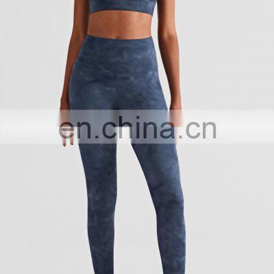 Custom Logo Adjustable Shoulder Strap Yoga Bra Match High Waist Leggings Print Set Women Workout Sports Gym Outfit Clothing photo-3