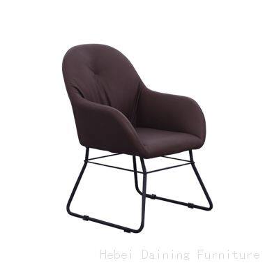 Upholstered Sofa Chair with Metal Legs DS-10