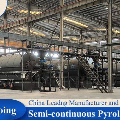 Favorable prices Semi-continuous Waste tyre plastic Pyrolysis Equipment Pyrolysis Plant For Sale