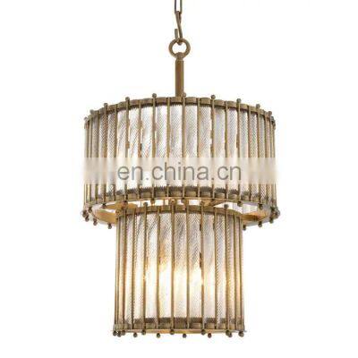 Zhongshan produces high-quality brass chandeliers for retro luxury villa elegant restaurant decoration