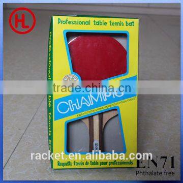 promotional gift poplar wooden ping pong table tennis racket set with box wholesale