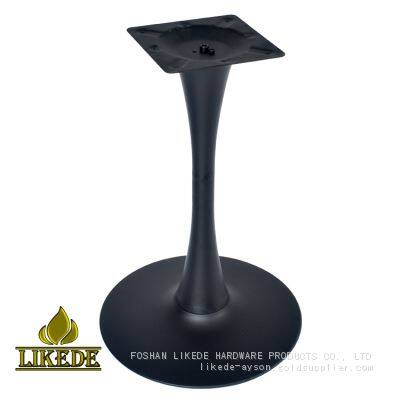 High Quality Black Iron Detachable Tulip Table Base Separated Trumpet Design Outdoor Kitchen Living Room Bedroom Hotel Bathroom
