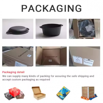 Wholesale Multifunctional Combo Cookware Pre-seasoned Cast Iron Double Pot Dutch Oven 2 in 1 With Skillet Lid photo-5