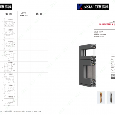 Nanshan AKLU 90 Series Door and Window Aluminum Profiles photo-3