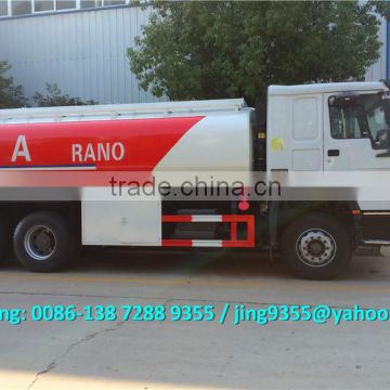 Hot Sale 20-25m3 big oil tanker,HOWO heavy oil tanker truck price with fuel dispenser