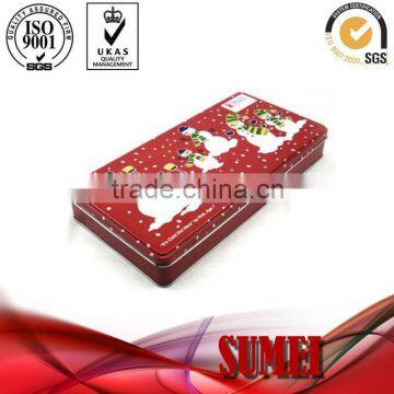 retangular decorative Christmas tin box-Xmas