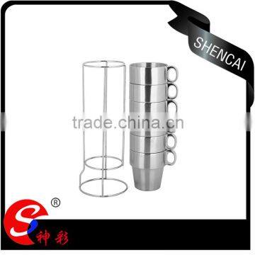 Stainless Steel Travel Mug/ 7pcs Tea Cup Drinking Water Coffee Mug Set photo-2