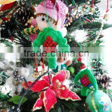 Christmas knitted tree ornament Handmade