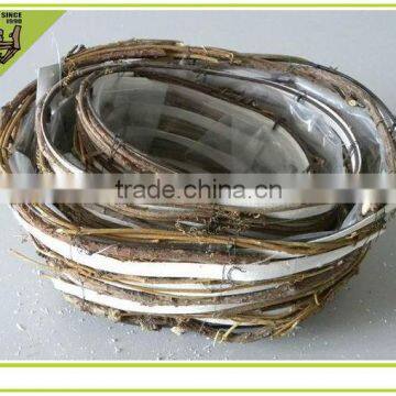 natural material white wicker basket