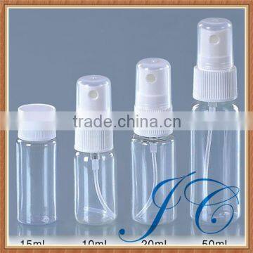 Stock Different sizes transparent spray bottle for wholesale