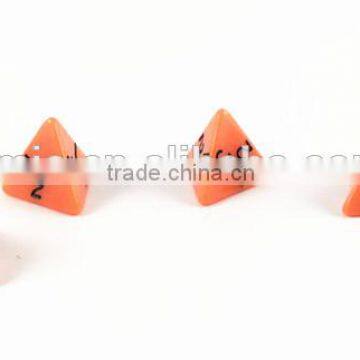Orange Plastic 4 Sided Game Dice,bulk Dice for Wholesale photo-2