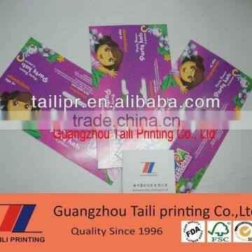 poly bag with header card